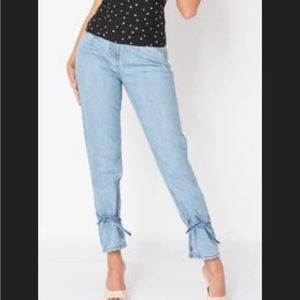 Bottom tie up jeans